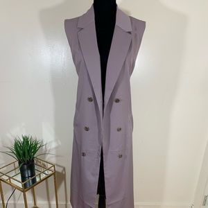 Blush Purple Trench Vest
